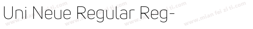 Uni Neue Regular Reg字体转换